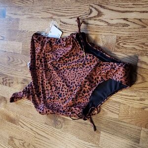 (8) NWT Maree Maree Leopard Print One Shoulder One Piece Swimsuit Austrailian